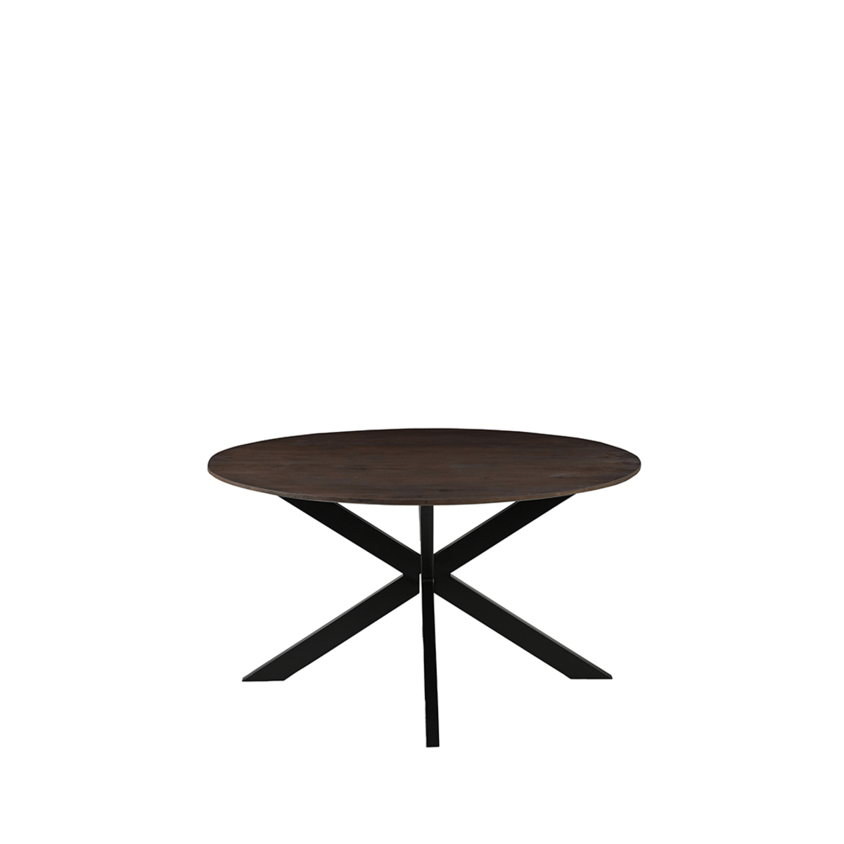 Eetkamertafel Otis - Espresso - Mangohout - 130 cm - Rond - LABEL51